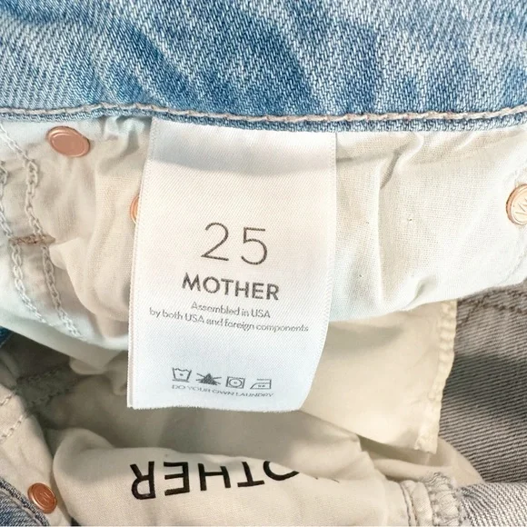 Mother Jeans The Dodger Ankle Slouch Loose Straight Leg Light Wash Size 25 - Picture 8 of 9